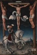 The Crucifixion with the Converted Centurion., Lucas Cranach